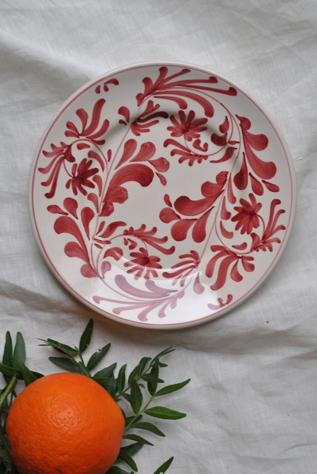 petite assiette rouge dimanche vaisselle