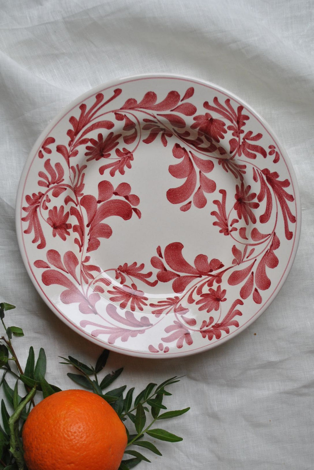 assiette creuse rouge dimanche vaisselle