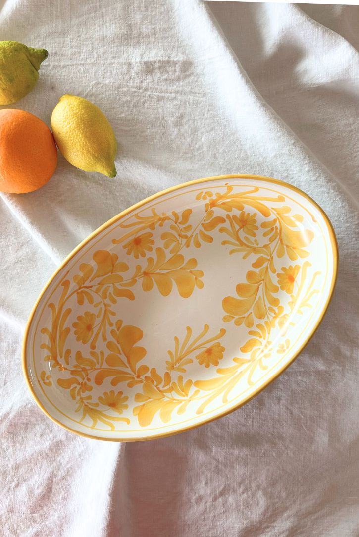 plat ovale matisse ocre dimanche vaisselle