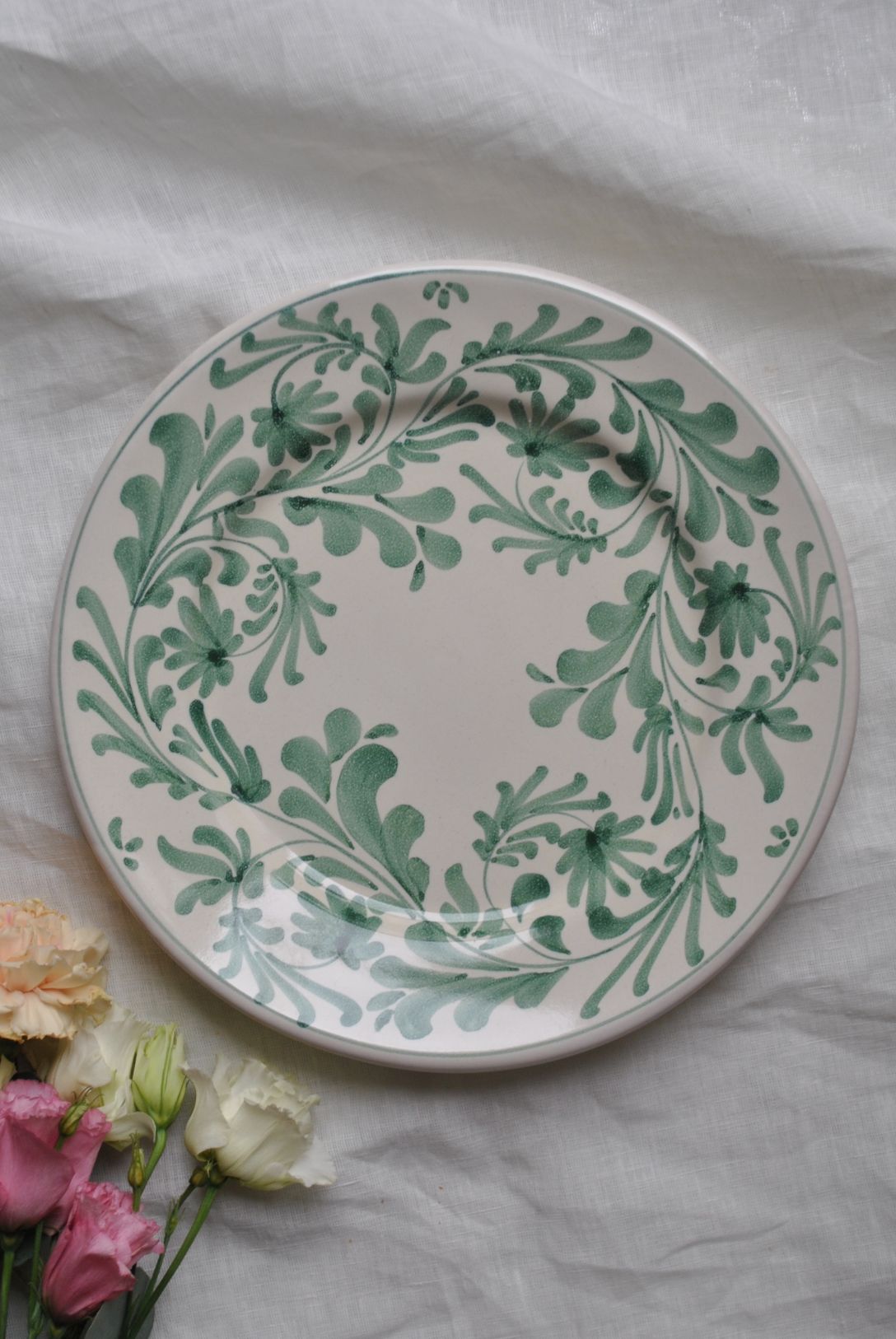 grande assiette vert sauge dimanche vaisselle