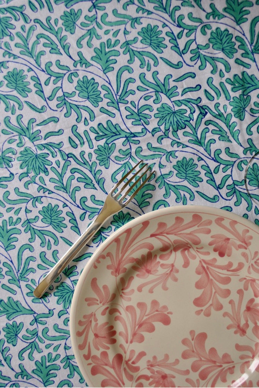 nappe verte dimanche vaisselle