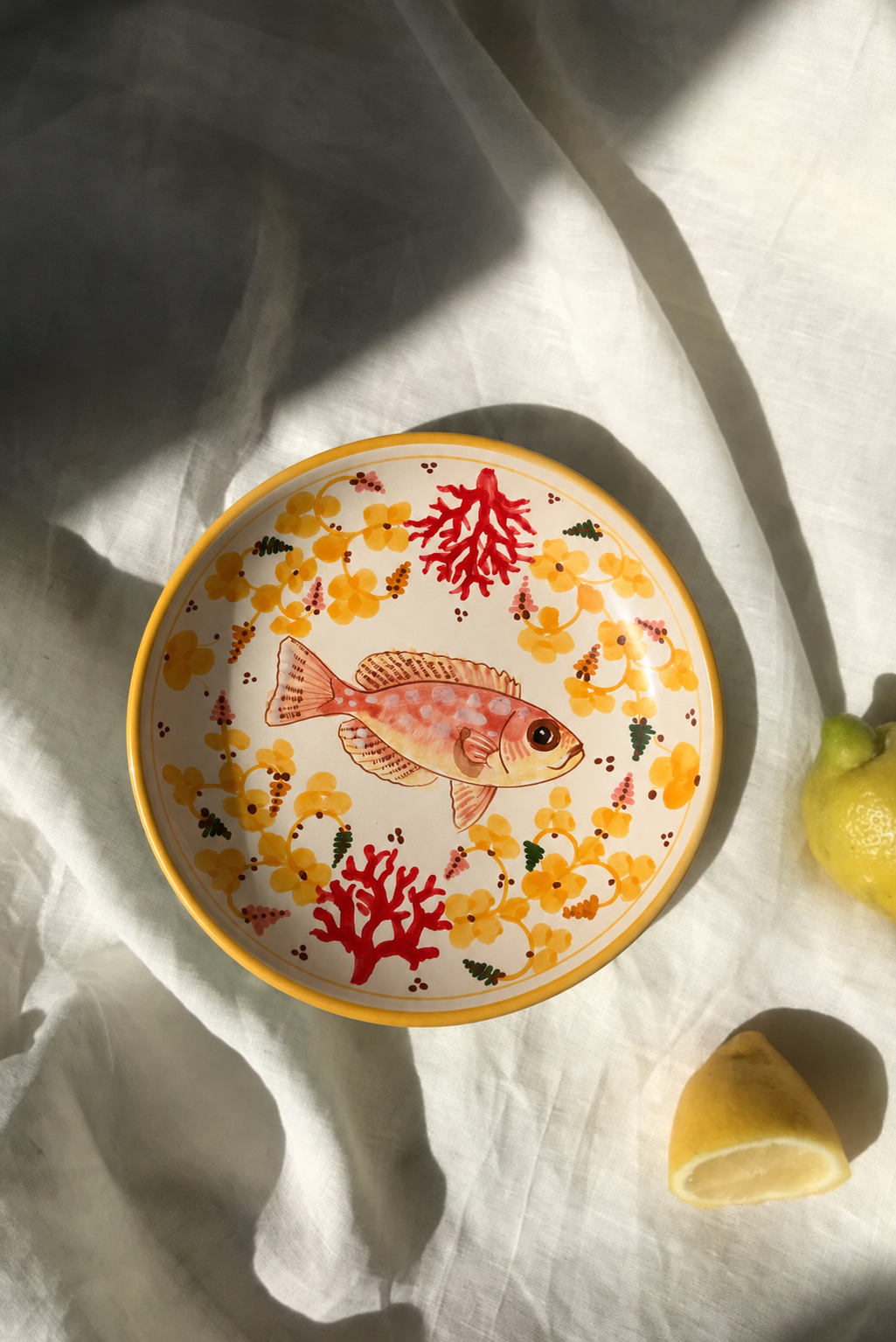 Assiette incurvée Corail