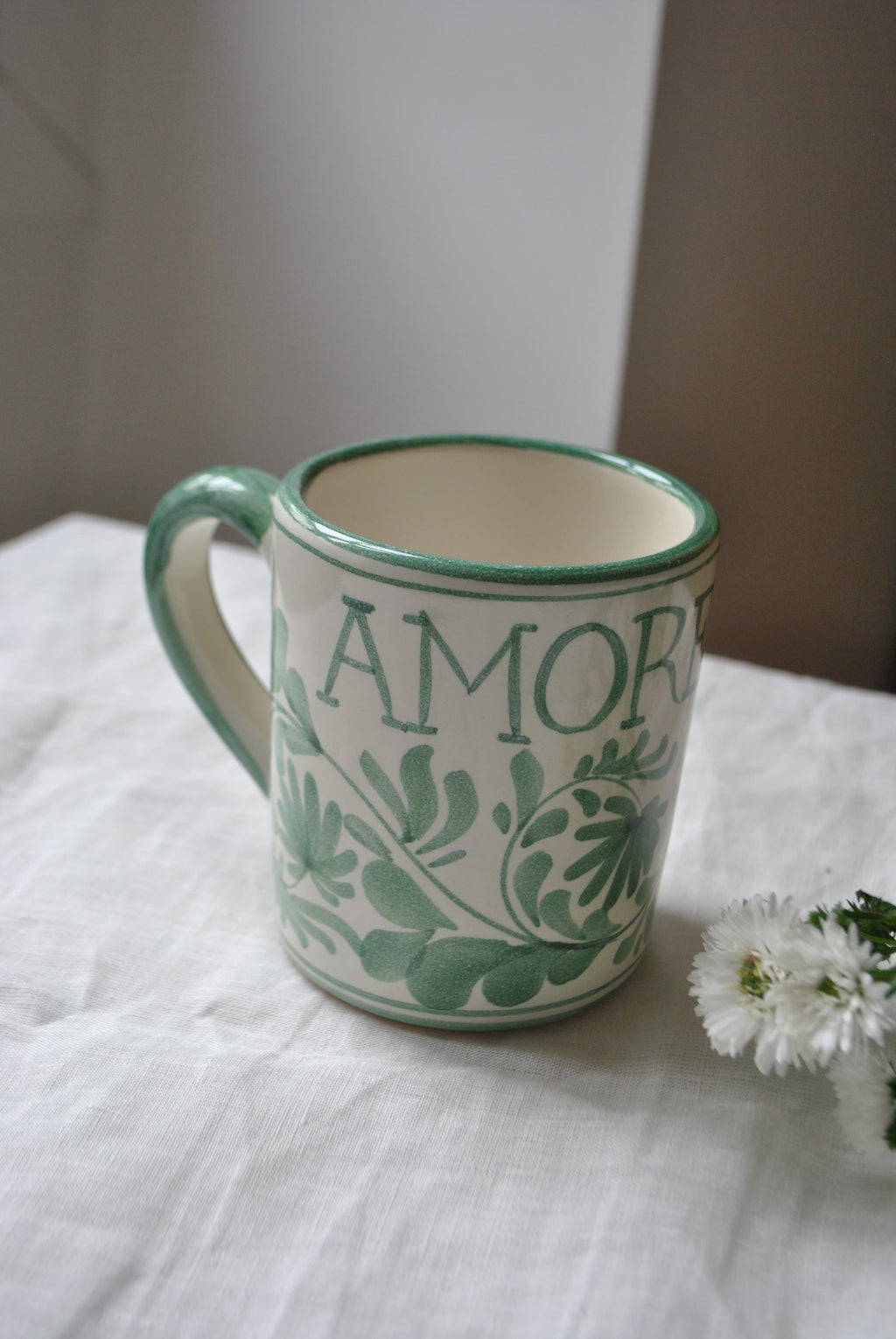 dimanche vaisselle mug vert sauge amore mio