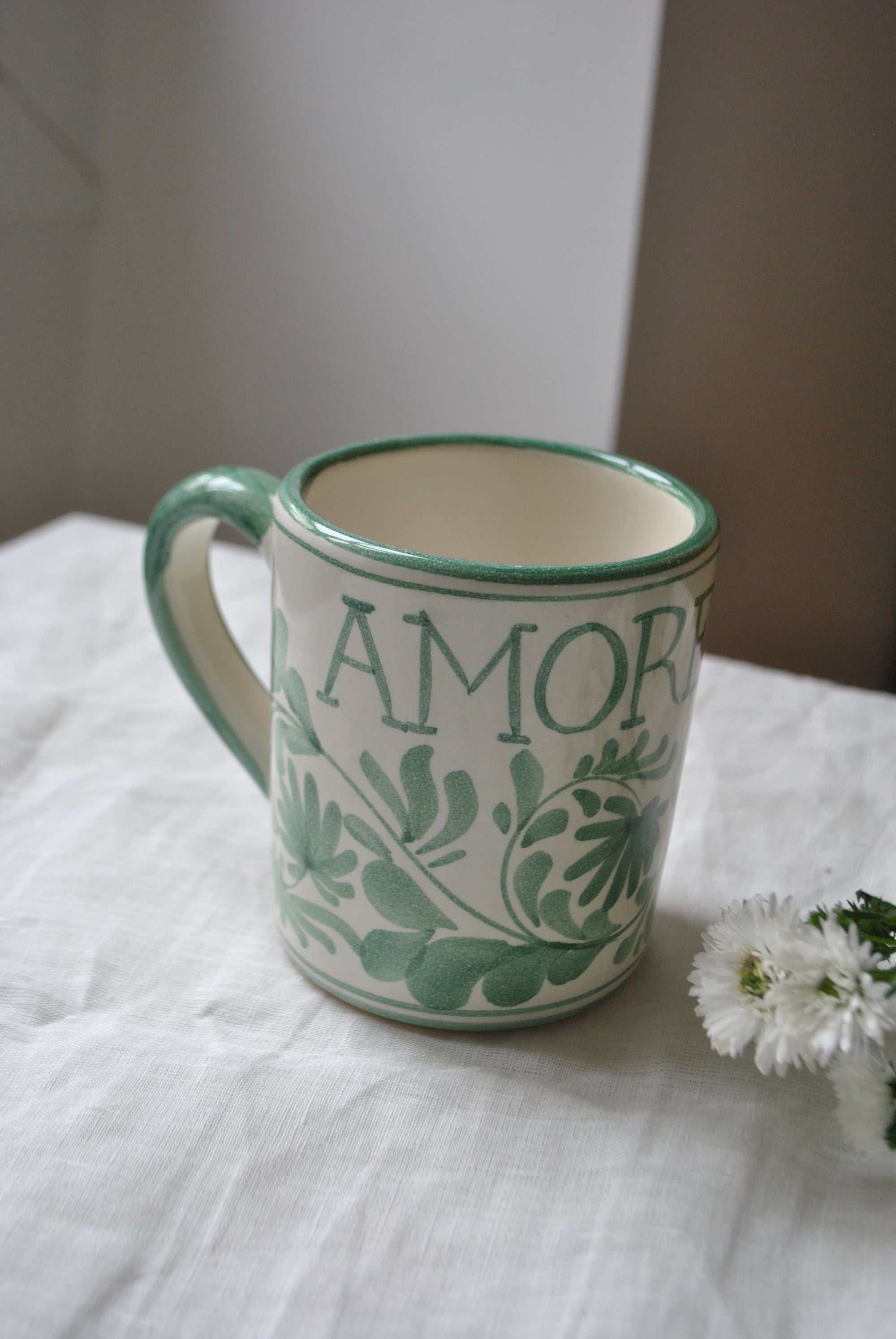 dimanche vaisselle mug vert sauge amore mio
