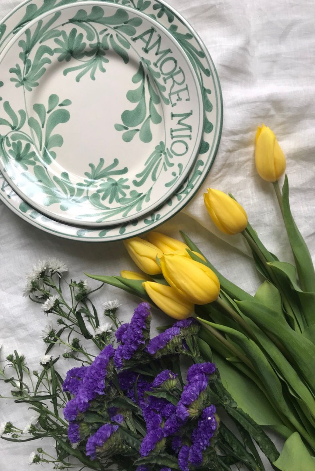 amore mio petite assiette verte dimanche céramique