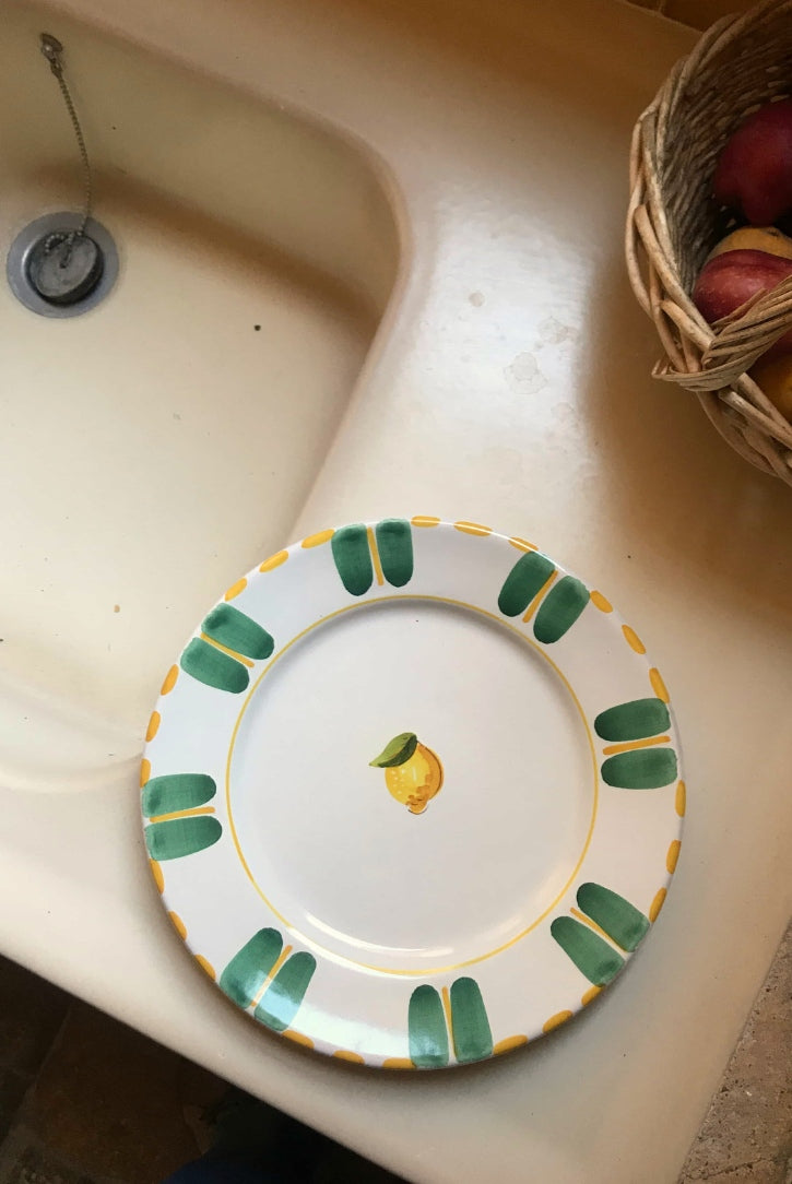 grande assiette citron dimanche vaisselle