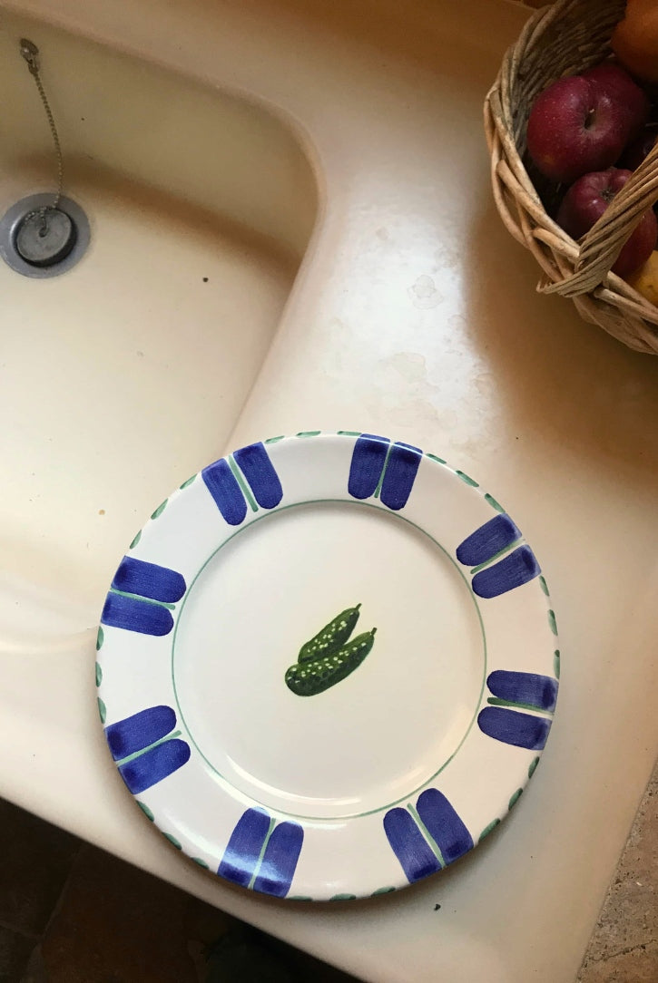 grande assiette cornichon dimanche vaisselle