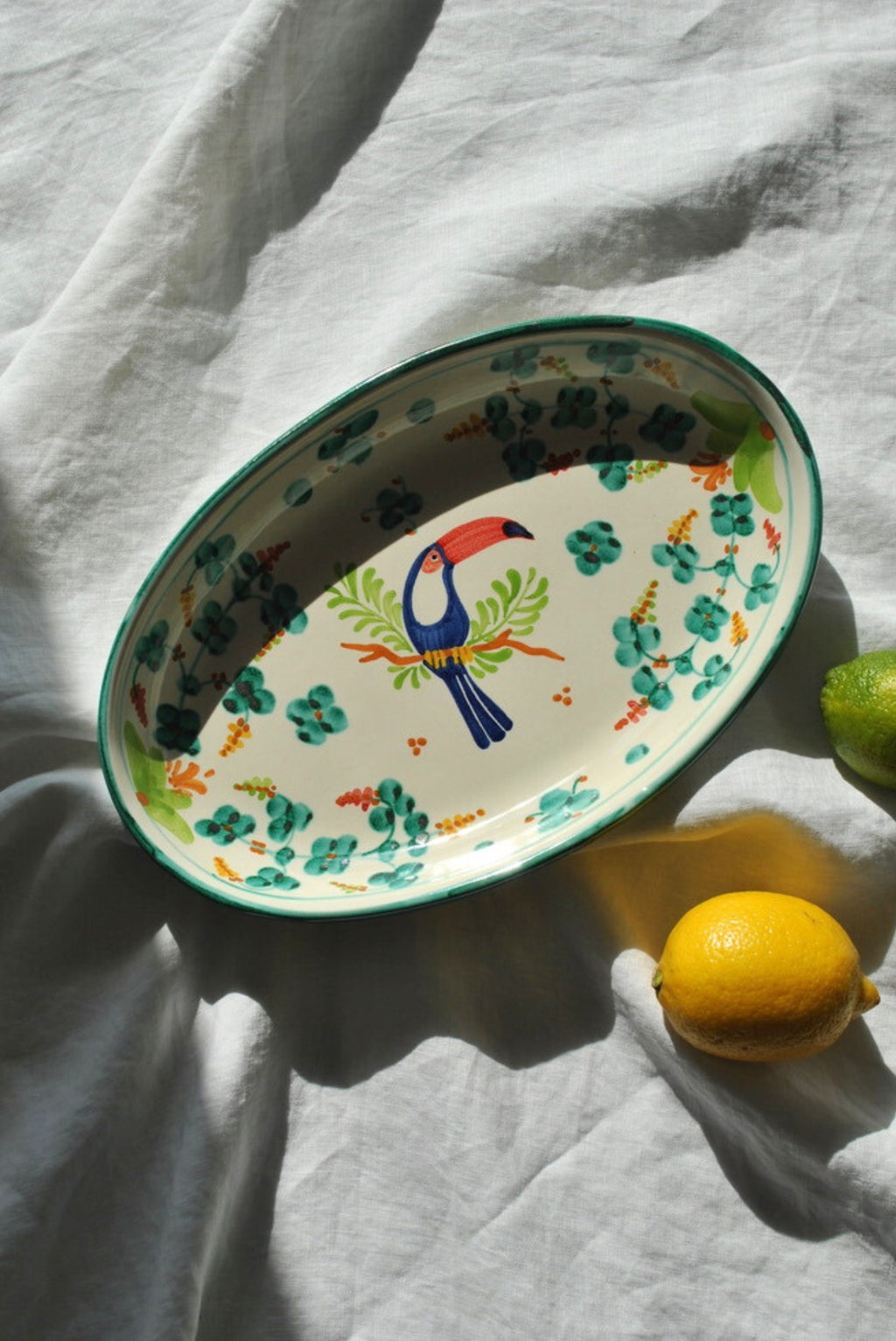 plat ovale toucan dimanche vaisselle