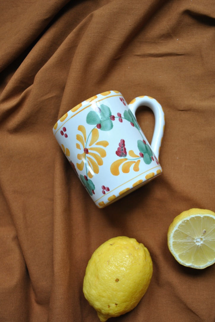 mug vert jaune dimanche vaisselle