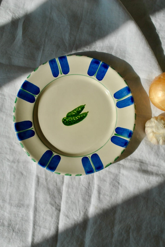 grande assiette cornichon dimanche vaisselle