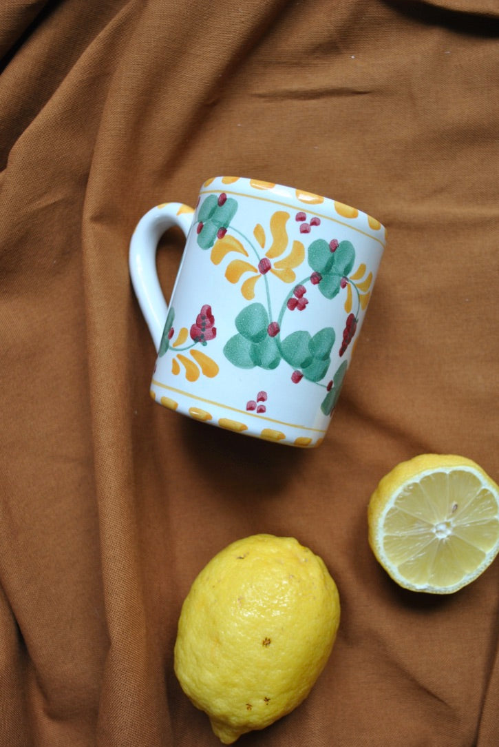 mug vert jaune dimanche vaisselle
