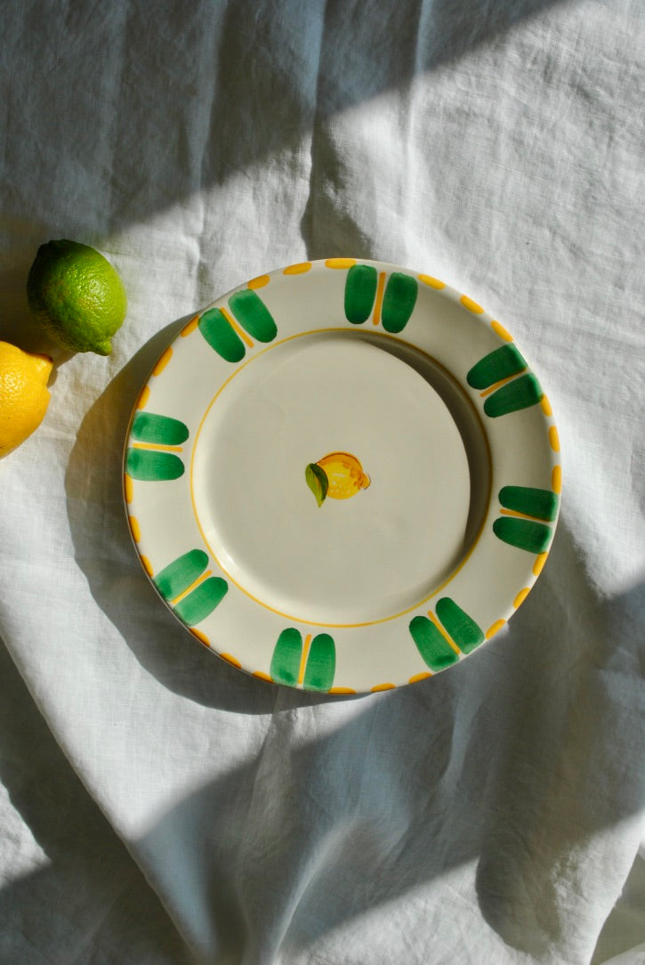 grande assiette citron dimanche céramique