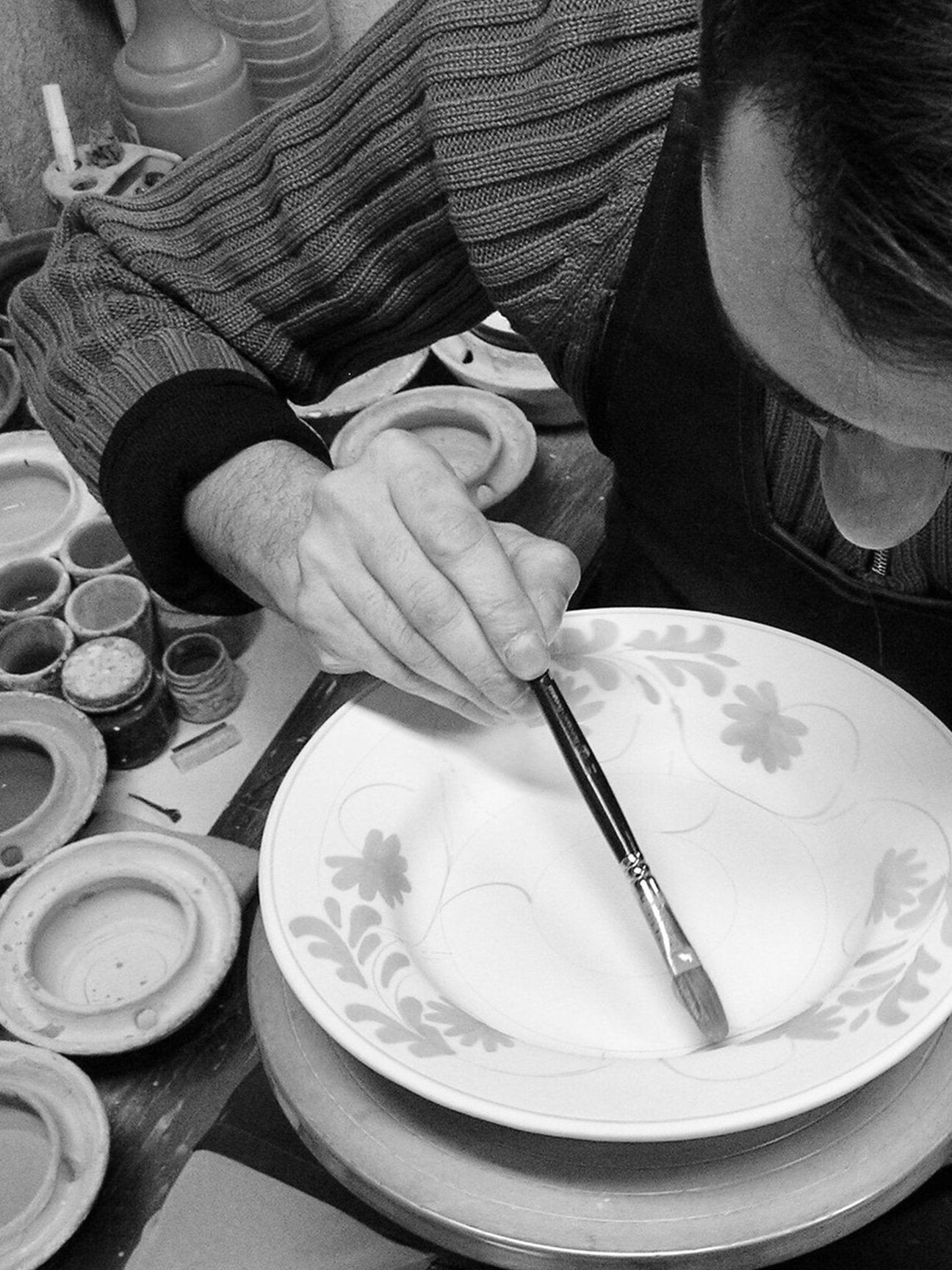 assiette matisse dimanche peinte à la main